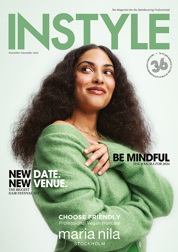 INSTYLE hair industry magazine, November/December 2023 cover